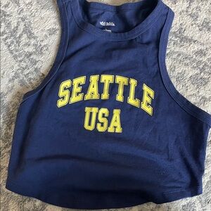 Wild Fable Navy and Yellow Kids Tank Top